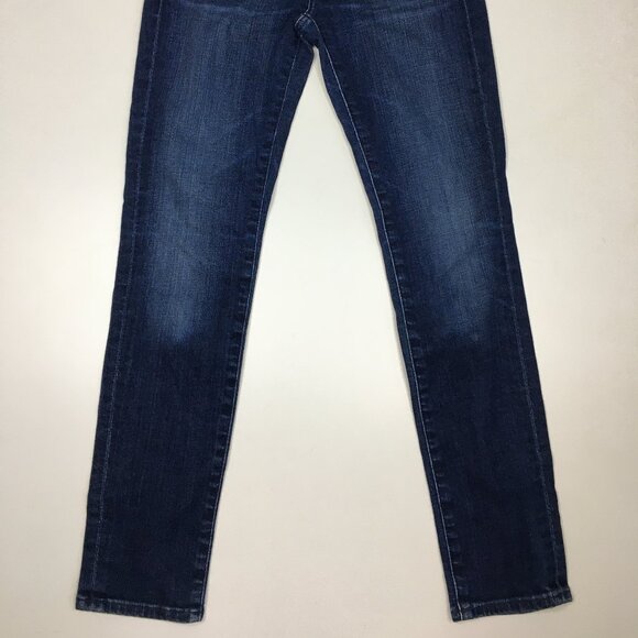 AG ADRIANO GOLDSCHMIED Medium/Dark Wash The Stevie Ankle Slim Straight Jeans - Picture 7 of 11